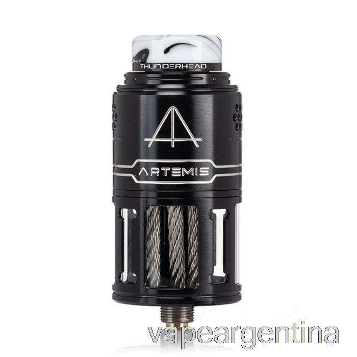 Thunderhead Creations Artemis V2 Top Coiler 25 Mm Rdta Vaporizador Negro Y Plateado Descartable